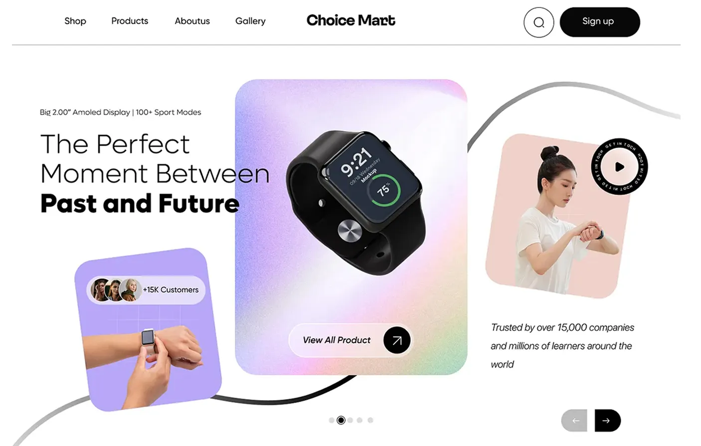 Example fashion store website